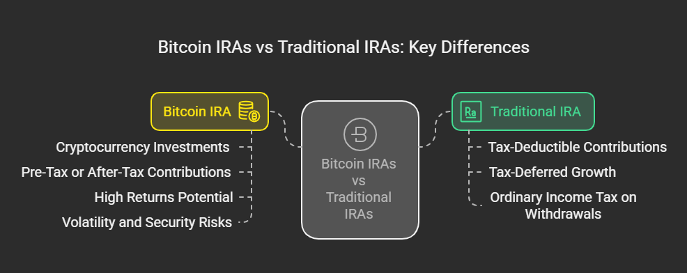 Bitcoin IRAs vs Traditional IRAs: Key Differences